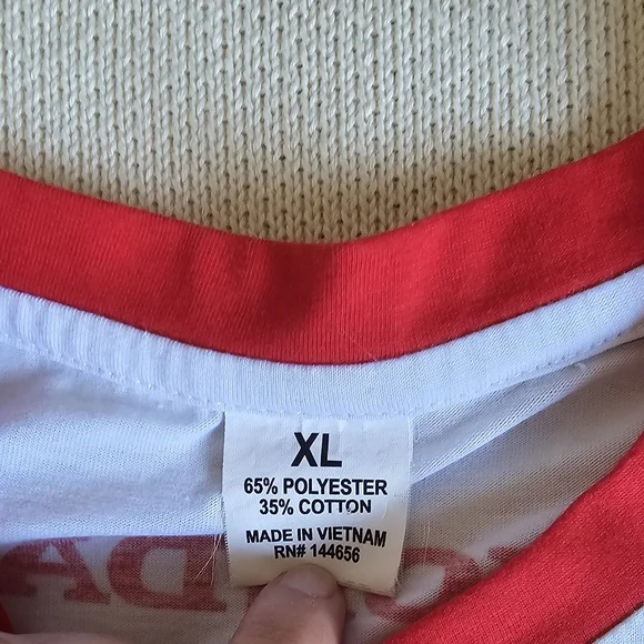 Toronto Blue Jays Red Blue Jays Baseball Raglan Shirt S XL - Picture 4 of 11